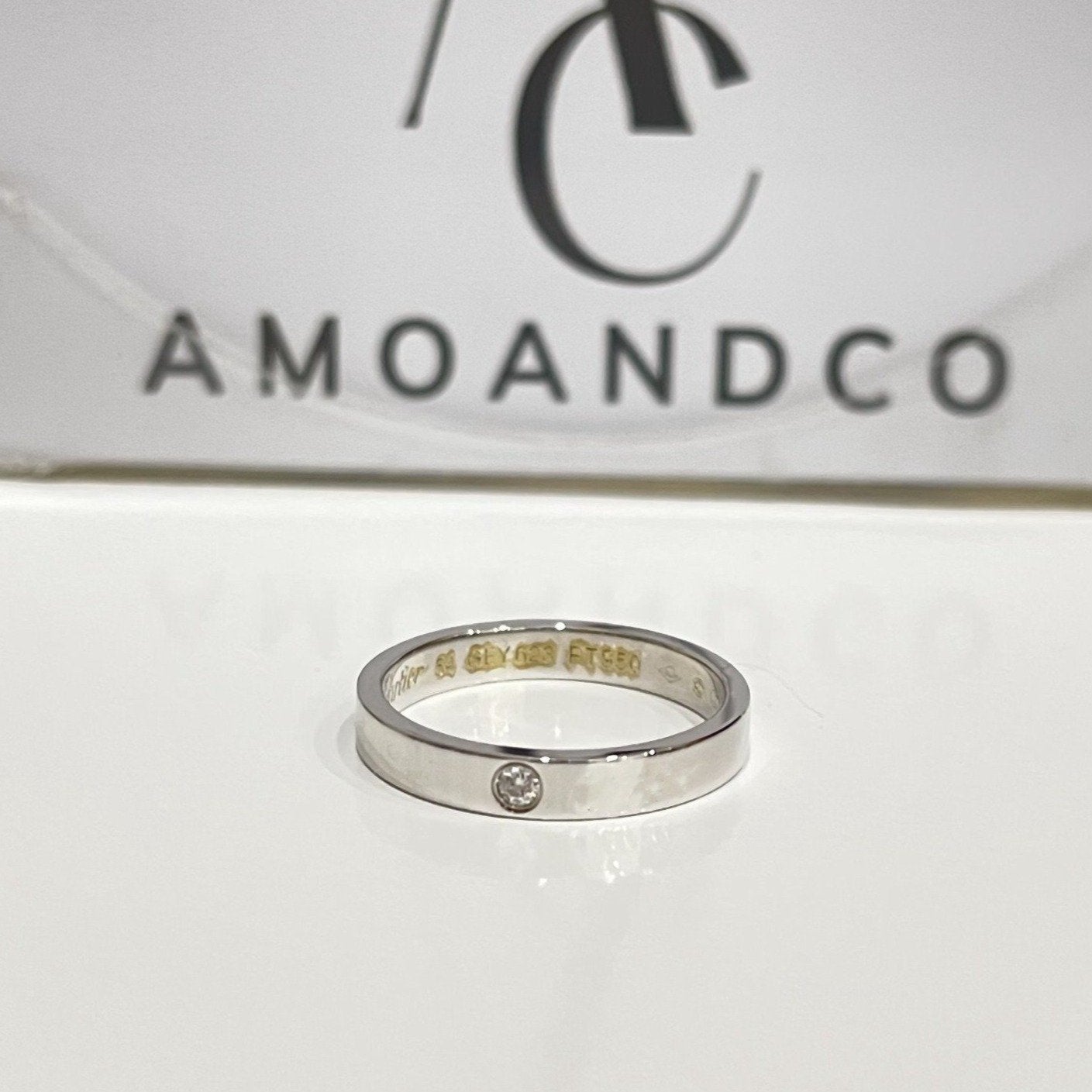 [アンジェラジュエリー]ラブリング 4mm 1ダイヤモンド