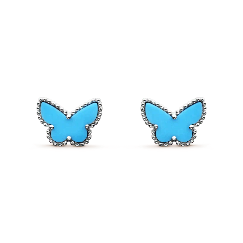 [Angela Schmuck] SCHMETTERLING TÜRKIS OHRRINGE SILBER