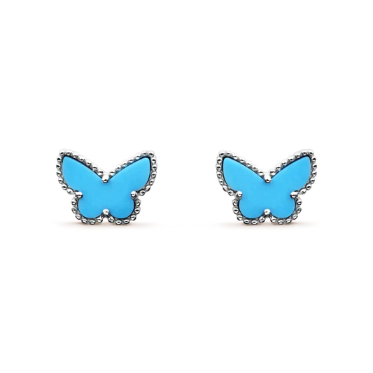 [Angela Schmuck] SCHMETTERLING TÜRKIS OHRRINGE SILBER