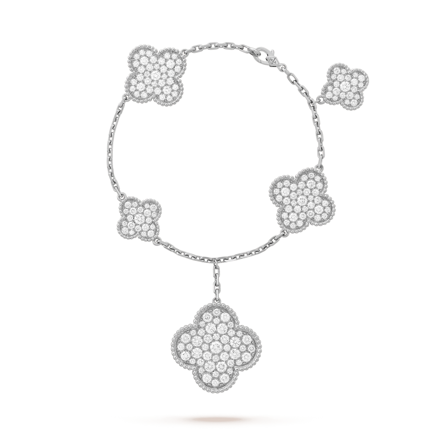 [Angela Schmuck] Kleeblatt 6 Motive Silber Diamant Armband