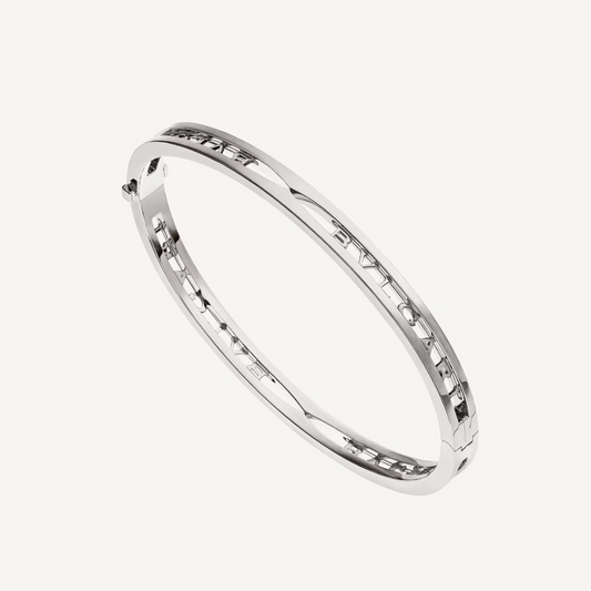 [Angela Jewellery]ZERO 1 SPIRAL LOGO SILVER BRACELET