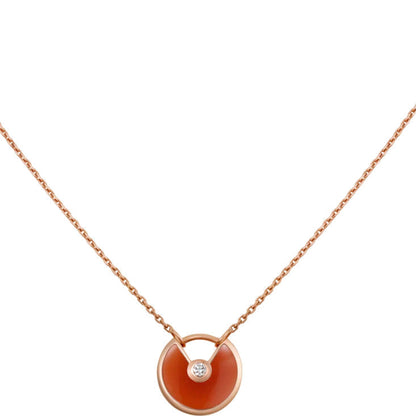 [Angela Schmuck]AMULETT GOLD KARNEOL ONYX HALSKETTE