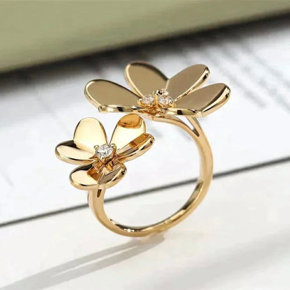 [Angela Schmuck]CLOVER COMOS GOLD DIAMANTRING
