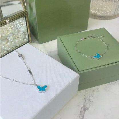 [Angela Schmuck] SCHMETTERLING TÜRKIS SCHMETTERLINGSARMBAND SILBER