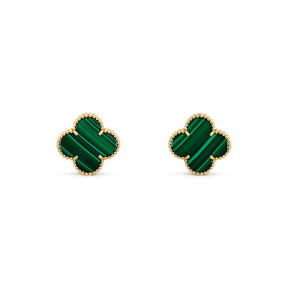 [Angela Schmuck]CLOVER MINI 9,5MM MALACHIT OHRRINGE