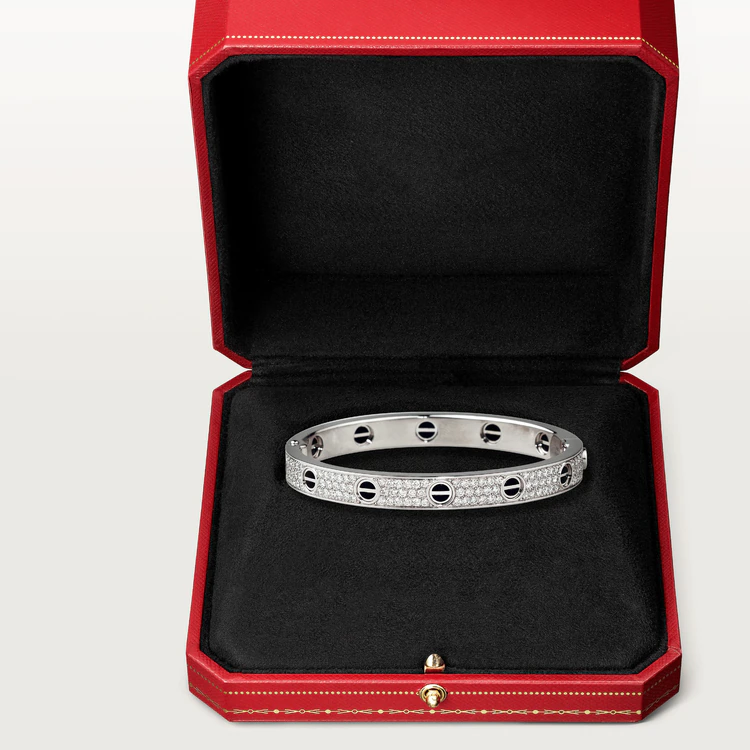 [Angela Schmuck] Liebesarmband, 6,1 mm, mit Diamanten besetzt, Keramik 