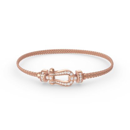 [Angela Schmuck]FORCE KLEINES HUFEISEN-DIAMANTKETTEN-SEILARMBAND 