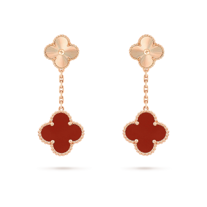 [Angela Schmuck]KLEEBLATT 2 MOTIV LASER KARNEOL OHRRINGE