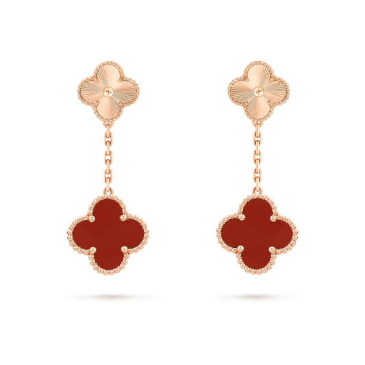 [Angela Schmuck]KLEEBLATT 2 MOTIV LASER KARNEOL OHRRINGE