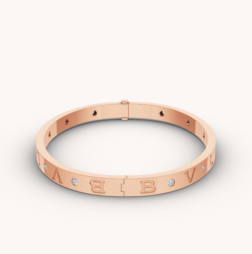 [Angela Jewellery]ZERO 1 PINK GOLD 12 DIAMONDS BRACELET