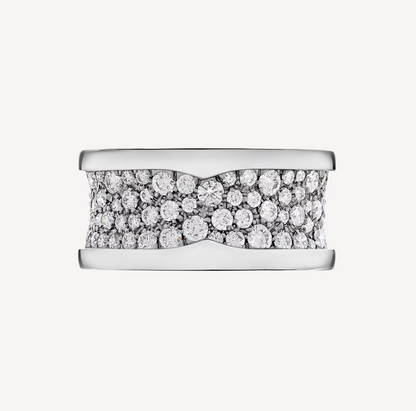[Angela Jewellery]ZERO 1 WITH PAVED DIAMONDS ON THE SPIRAL RING