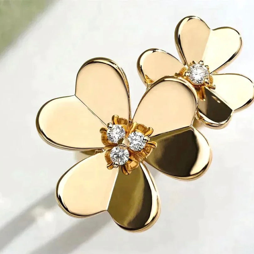 [Angela Schmuck]CLOVER COMOS GOLD DIAMANTRING