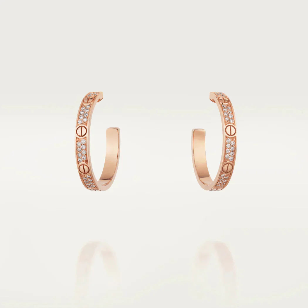 [Angela Schmuck]LOVE DIAMANT ROSGOLD-CREOLEN