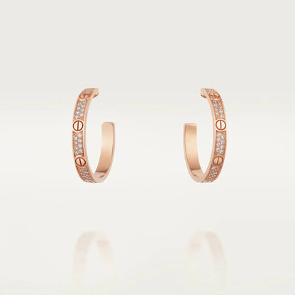 [Angela Schmuck]LOVE DIAMANT ROSGOLD-CREOLEN