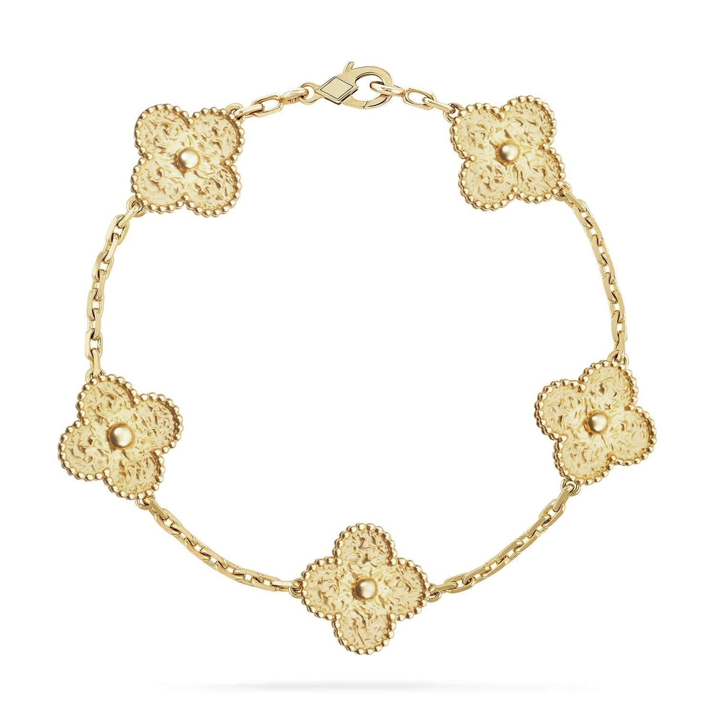 [Angela Schmuck] KLEEBLATT 5 MOTIVE BRONZIERTES ARMBAND 