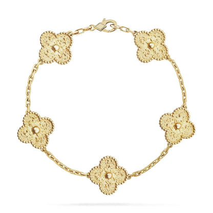 [Angela Schmuck] KLEEBLATT 5 MOTIVE BRONZIERTES ARMBAND 