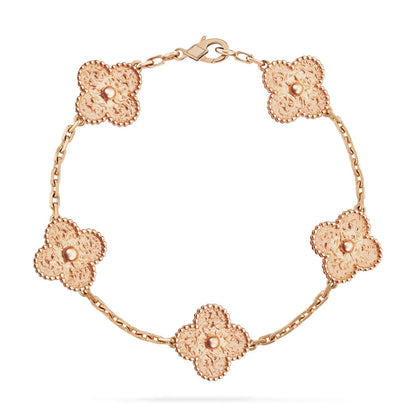 [Angela Schmuck] KLEEBLATT 5 MOTIVE BRONZIERTES ARMBAND 