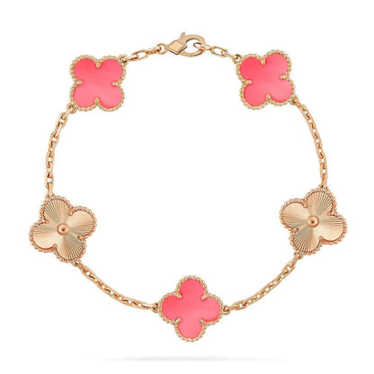 [Angela Jewellery]KLEE-ARMBAND MIT 5 MOTIV IN ROSA UND ROTGOLD