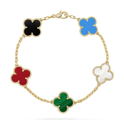 [Angela Jewellery]KLEEBLATT 5 MOTIVE MEHRFARBIG ARMBAND