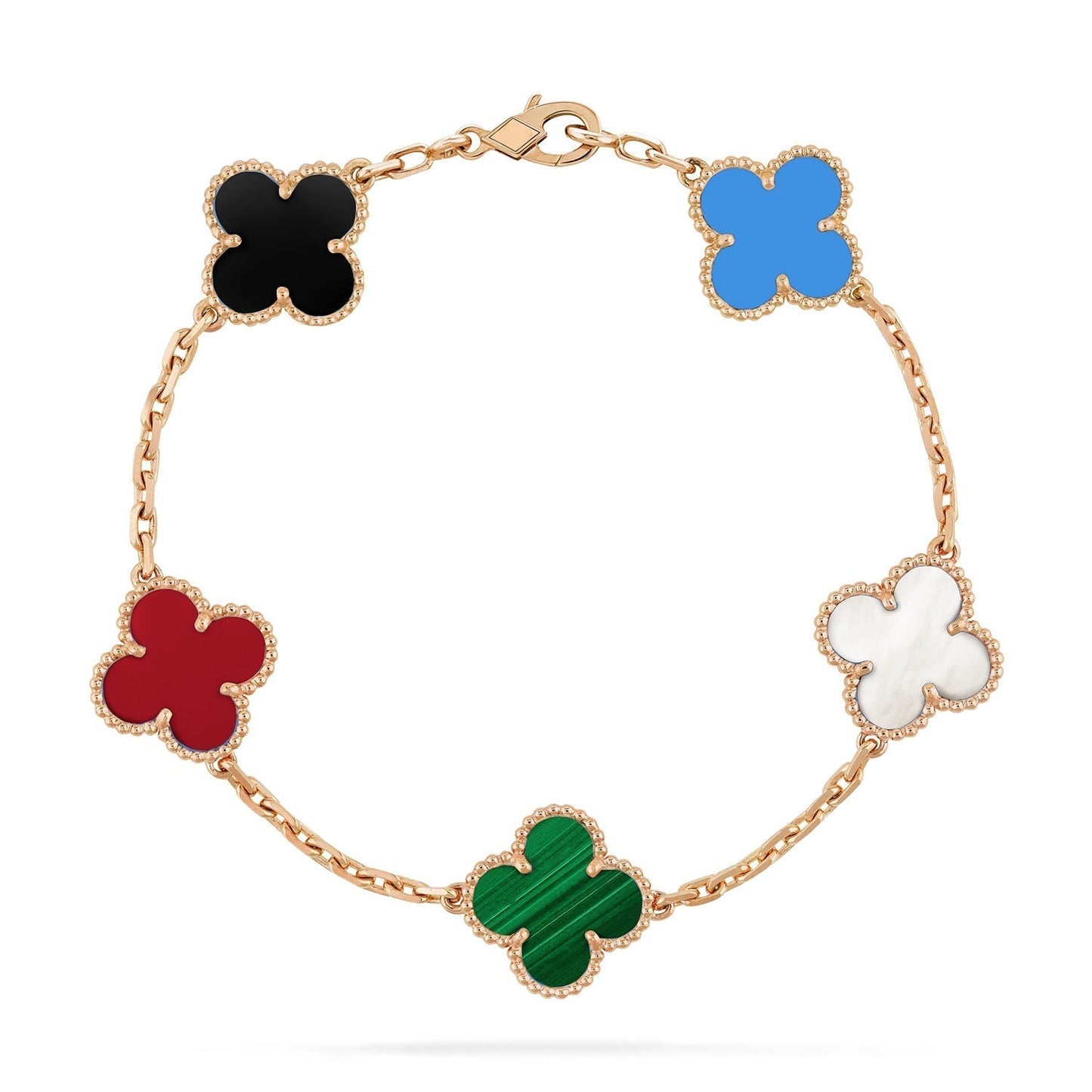 [Angela Jewellery]KLEEBLATT 5 MOTIVE MEHRFARBIG ARMBAND