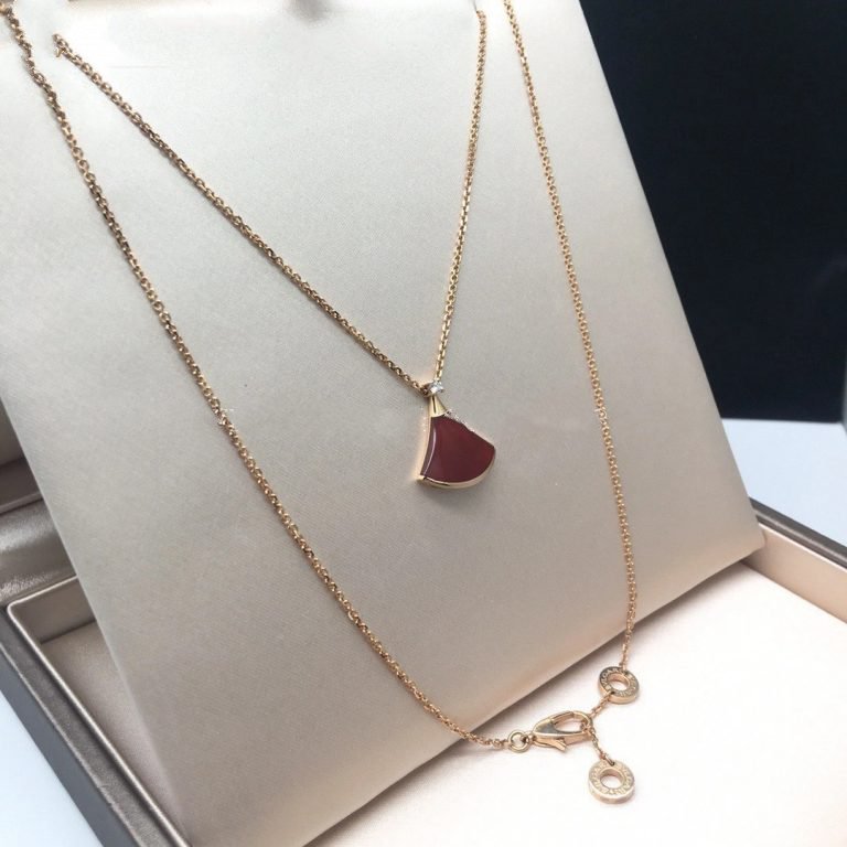 [Angela Schmuck]TRAUM HALSKETTE KARNEOL 1 DIAMANT