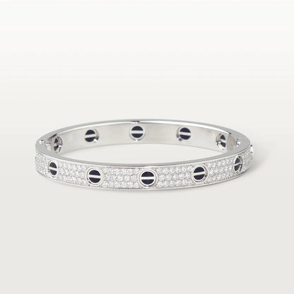 [Angela Schmuck] Liebesarmband, 6,1 mm, mit Diamanten besetzt, Keramik 