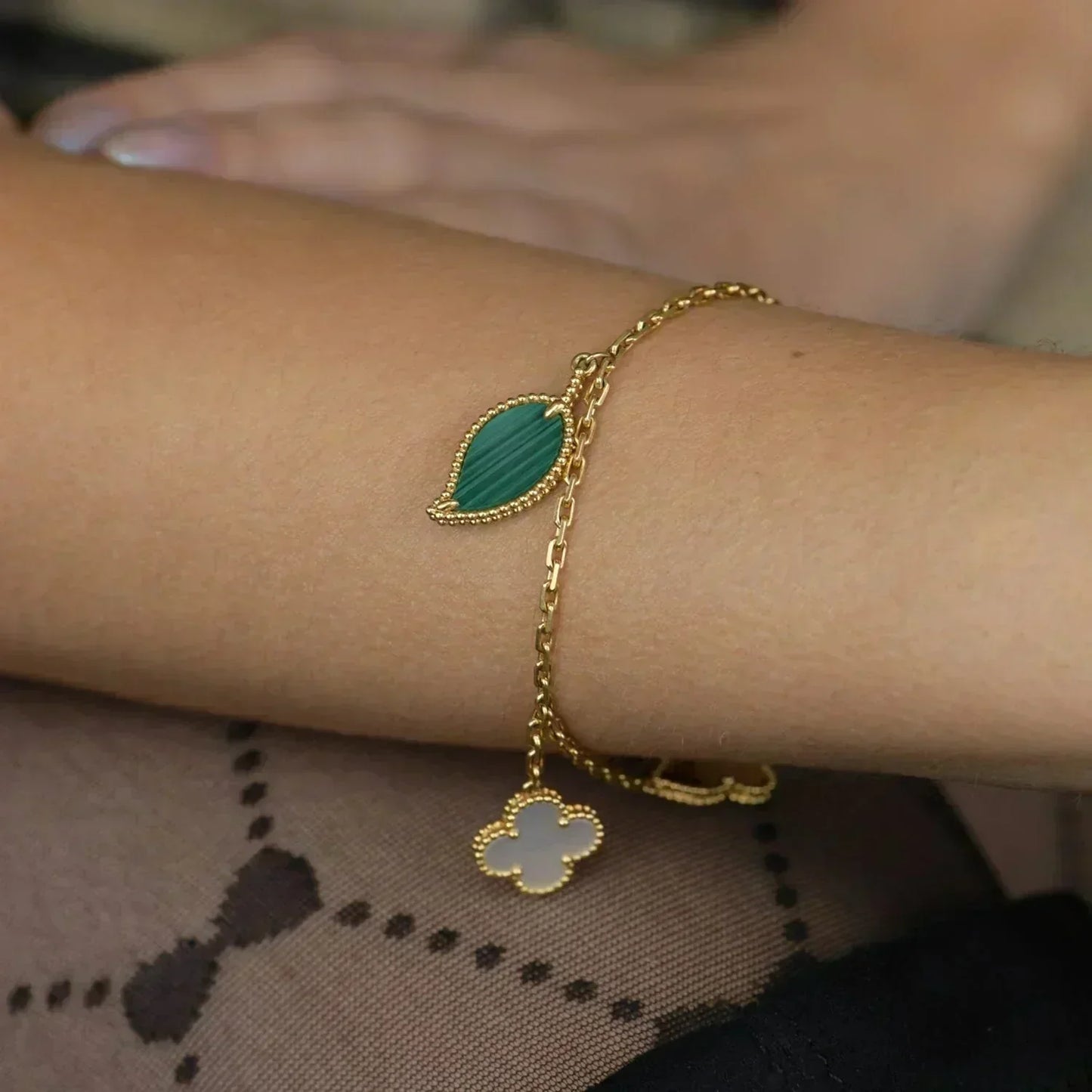 [Angela Schmuck]Glücklicher Frühling 5 Motiv Goldarmband 