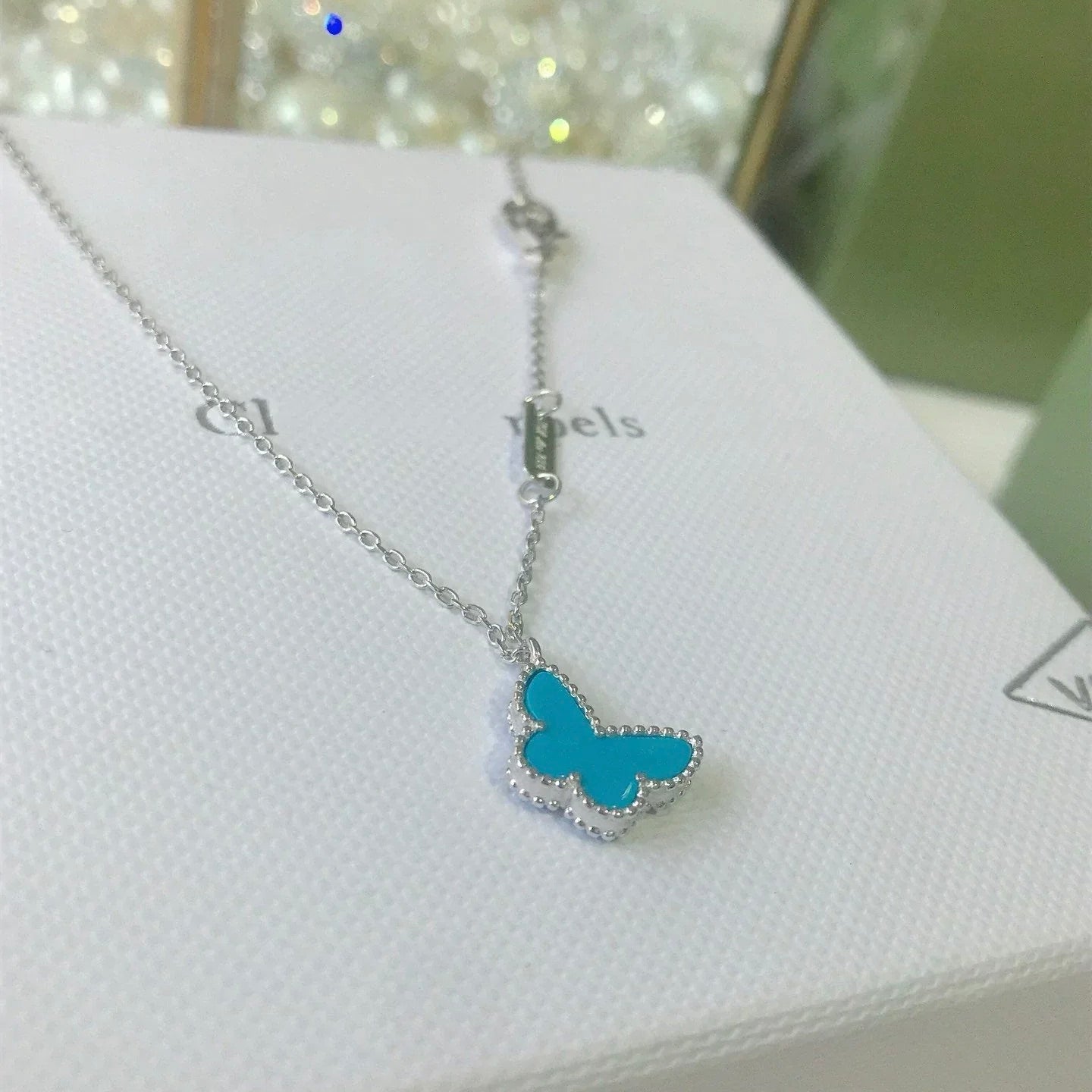 [Angela Schmuck] SCHMETTERLING TÜRKIS SCHMETTERLINGSARMBAND SILBER