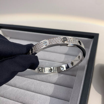 [Angela Schmuck] Liebesarmband, 6,1 mm, mit Diamanten besetzt, Keramik 