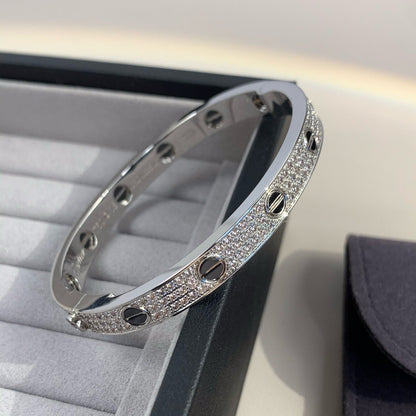 [Angela Schmuck] Liebesarmband, 6,1 mm, mit Diamanten besetzt, Keramik 