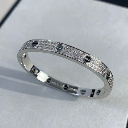 [Angela Schmuck] Liebesarmband, 6,1 mm, mit Diamanten besetzt, Keramik 