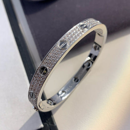 [Angela Schmuck] Liebesarmband, 6,1 mm, mit Diamanten besetzt, Keramik 