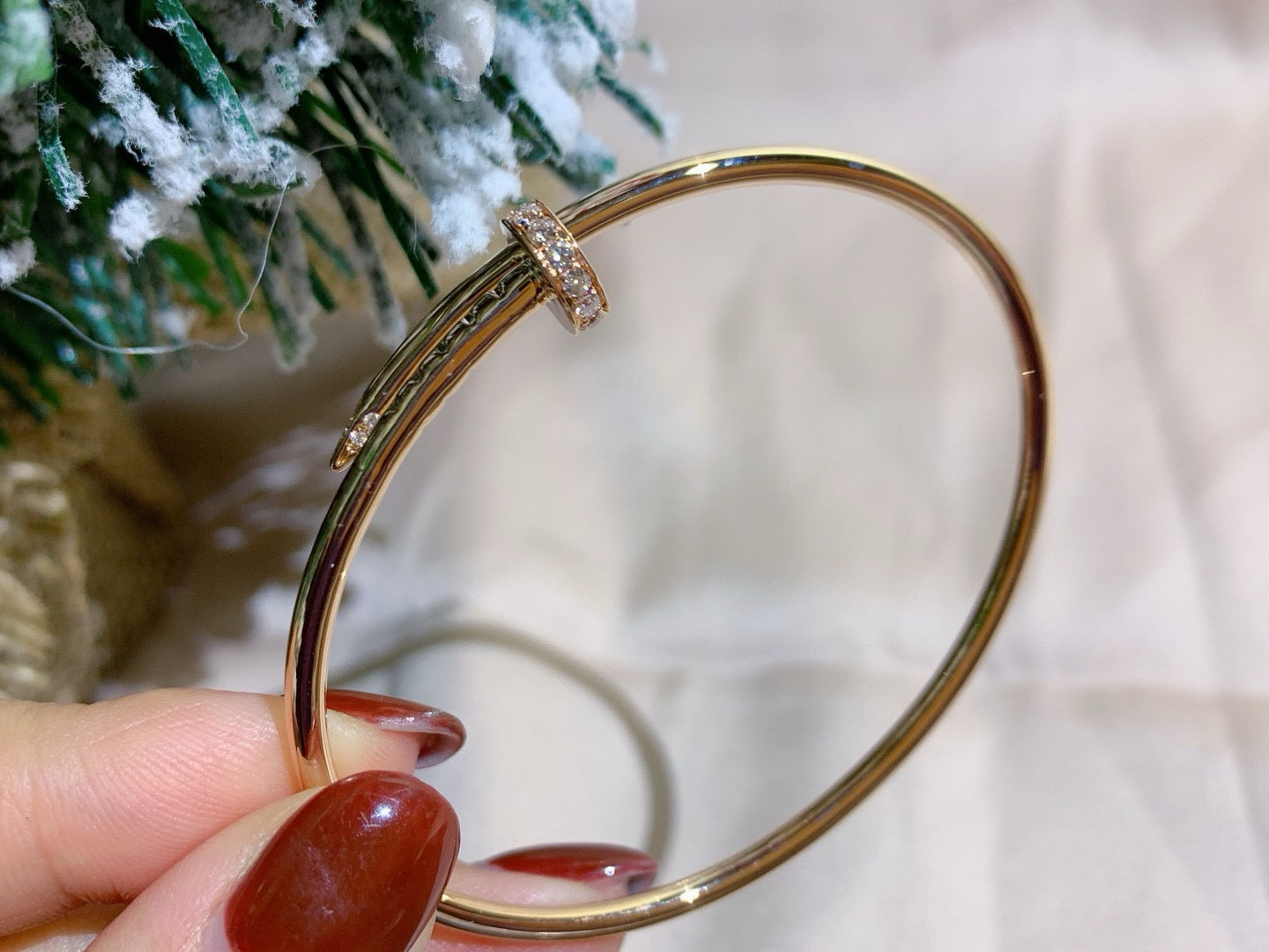 [アンジェラジュエリー]JUSTE ブレスレット 2.5mm ダイヤモンド