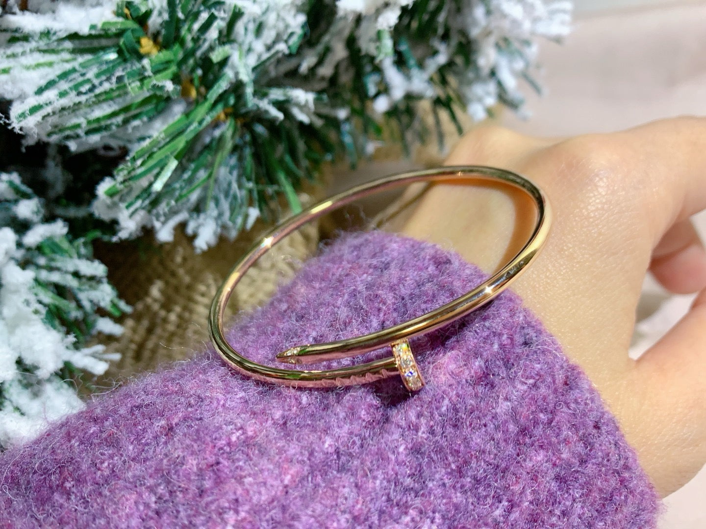 [アンジェラジュエリー]JUSTE ブレスレット 2.5mm ダイヤモンド