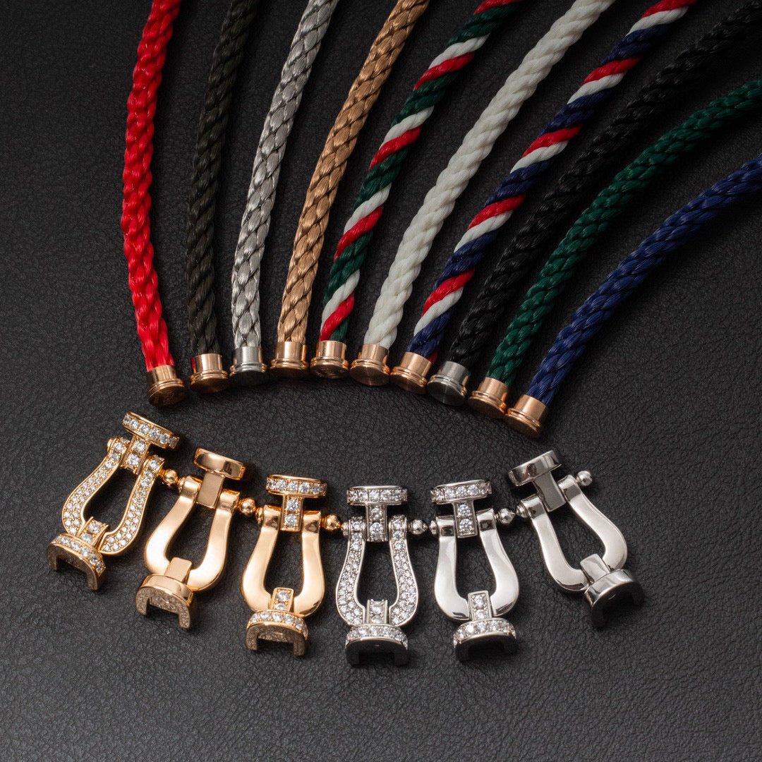 [Angela Jewellery]FORCE GROSSES HUFEISEN-HALBDIAMANTARMBAND SILBER