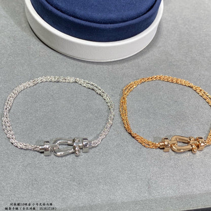 [Angela Schmuck]FORCE KLEINES HUFEISEN-DIAMANTKETTEN-SEILARMBAND 