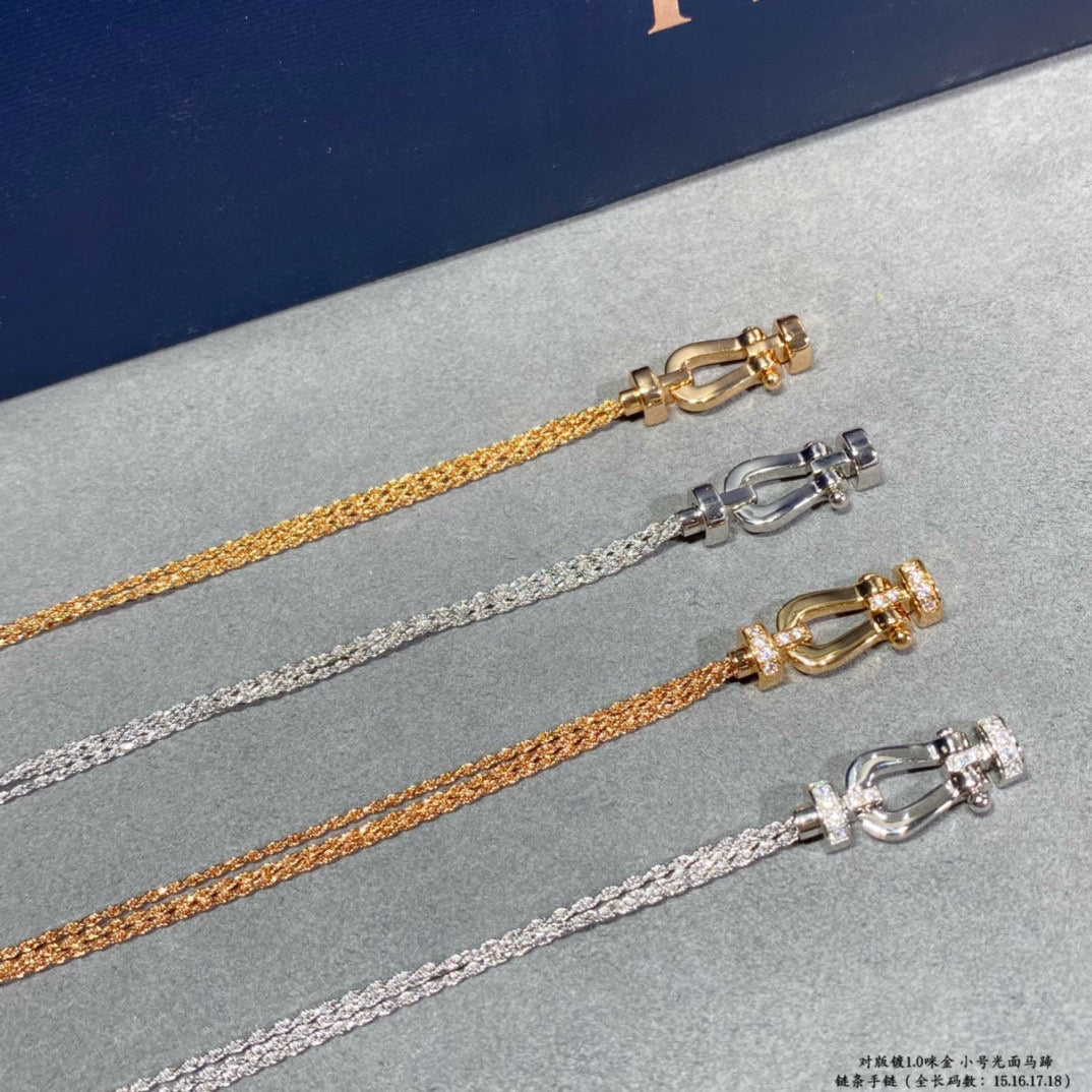 [Angela Schmuck]FORCE KLEINES HUFEISEN-DIAMANTKETTEN-SEILARMBAND 