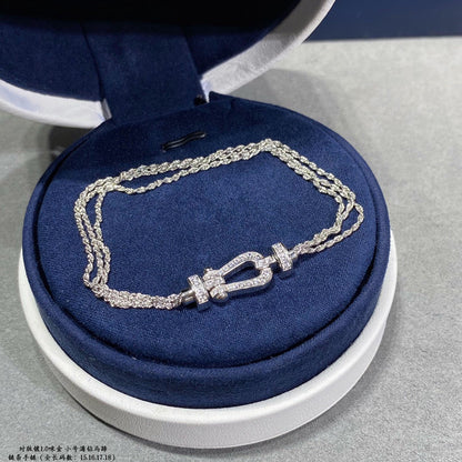[Angela Schmuck]FORCE KLEINES HUFEISEN-DIAMANTKETTEN-SEILARMBAND 