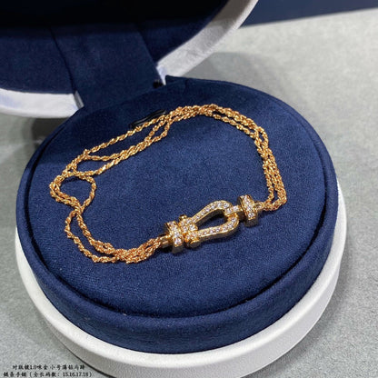 [Angela Schmuck]FORCE KLEINES HUFEISEN-DIAMANTKETTEN-SEILARMBAND 