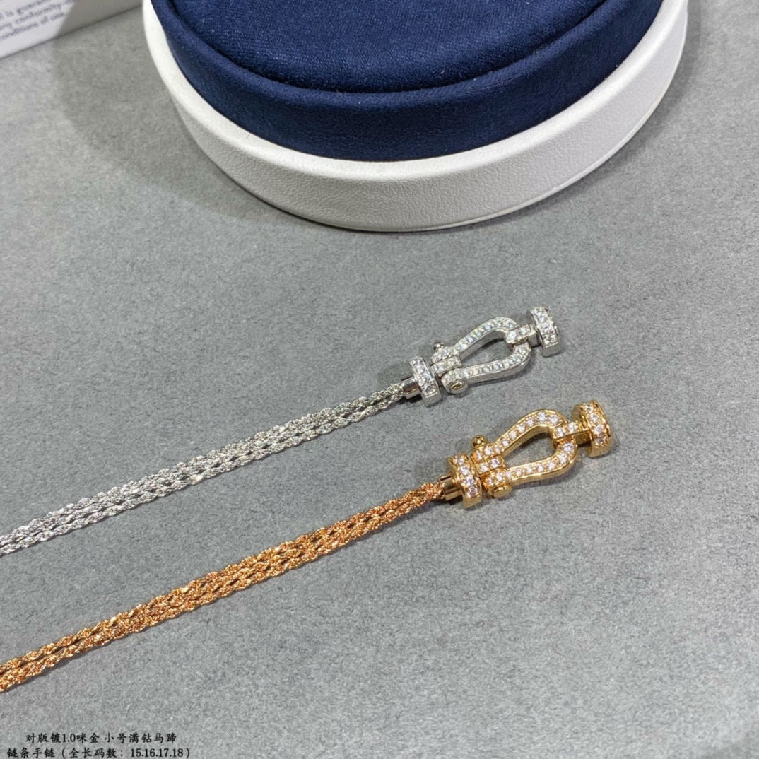 [Angela Schmuck]FORCE KLEINES HUFEISEN-DIAMANTKETTEN-SEILARMBAND 