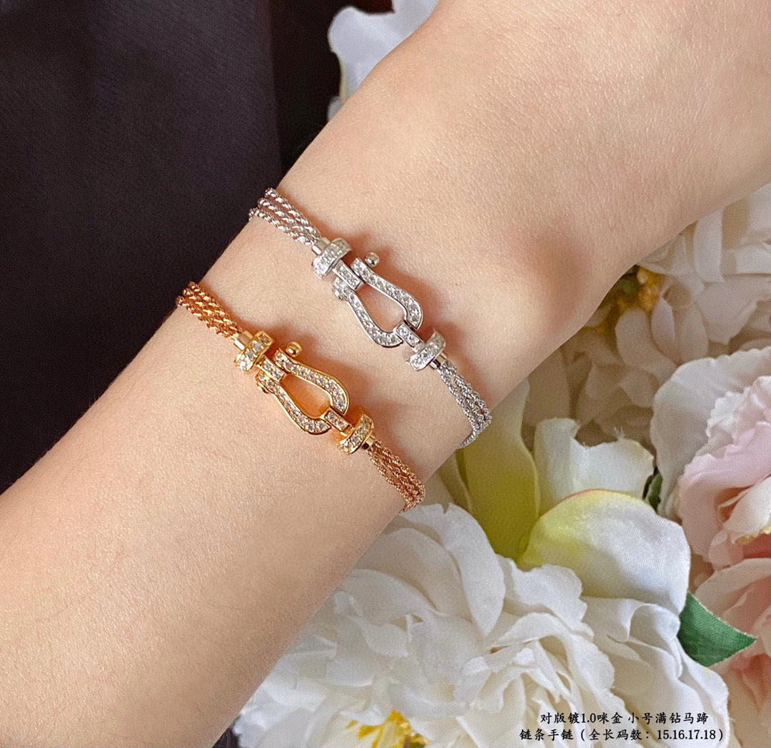 [Angela Schmuck]FORCE KLEINES HUFEISEN-DIAMANTKETTEN-SEILARMBAND 