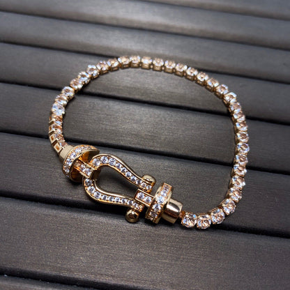 [Angela Schmuck]FORCE HORSESHOE DIAMOND TENNIS ARMBAND 