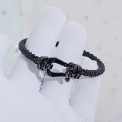 [Angela Schmuck]FORCE GROSSE SERIE HUFEISEN SCHWARZES SAMURAI-ARMBAND 