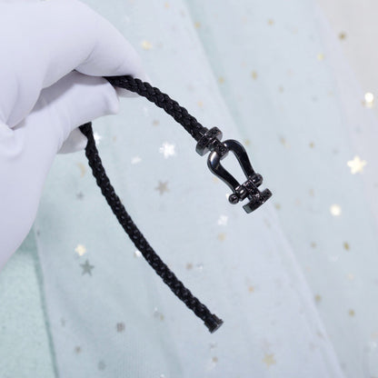 [Angela Schmuck]FORCE GROSSE SERIE HUFEISEN SCHWARZES SAMURAI-ARMBAND 
