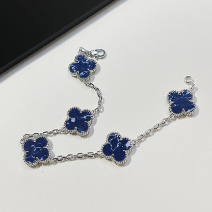 [Angela Jewellery] KLEEBLATT 5 MOTIV PIETERSIT SILBERARMBAND 
