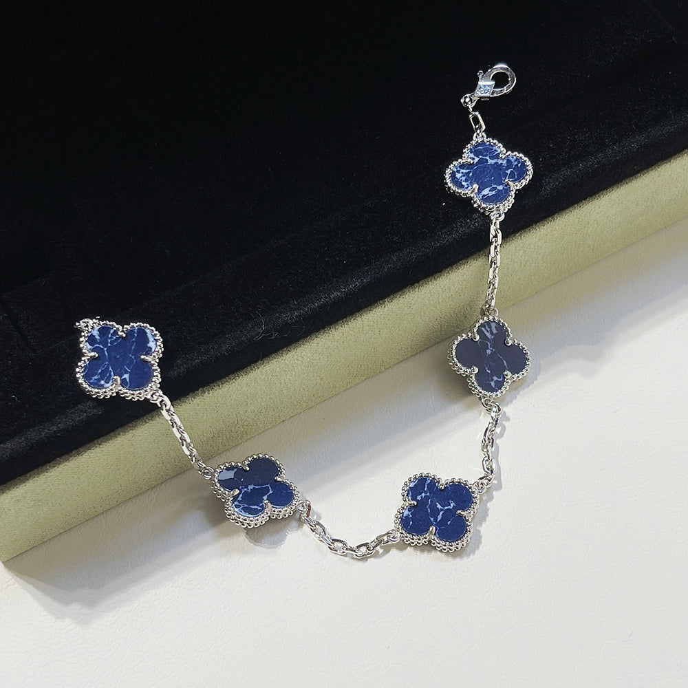 [Angela Jewellery] KLEEBLATT 5 MOTIV PIETERSIT SILBERARMBAND 