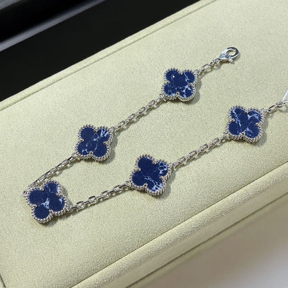 [Angela Jewellery] KLEEBLATT 5 MOTIV PIETERSIT SILBERARMBAND 