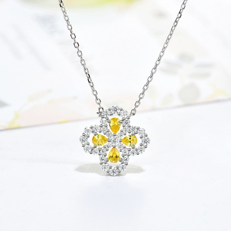 [アンジェラジュエリー]ループネックレス フルモチーフ ダイヤモンド 16mm マルチカラー