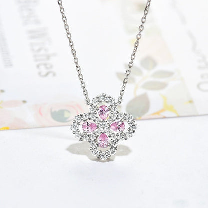 [アンジェラジュエリー]ループネックレス フルモチーフ ダイヤモンド 16mm マルチカラー