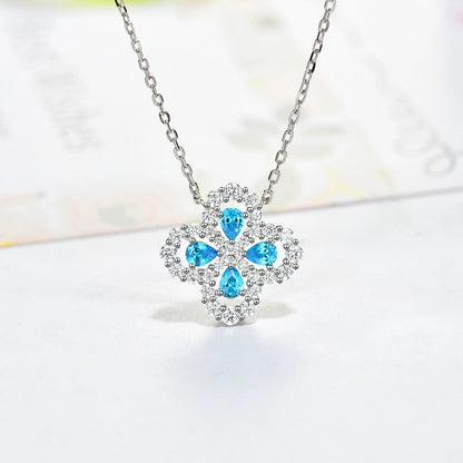 [アンジェラジュエリー]ループネックレス フルモチーフ ダイヤモンド 16mm マルチカラー